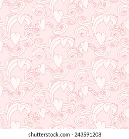Seamless pattern with hearts. Vector repeating texture. Background for Valentine's Day.