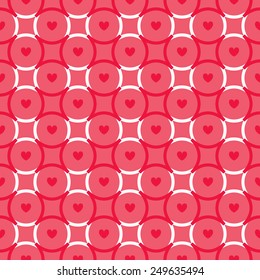 Seamless pattern with hearts. Vector repeating texture. Geometric polka dot. Simple stylish print for St. Valentine's Day