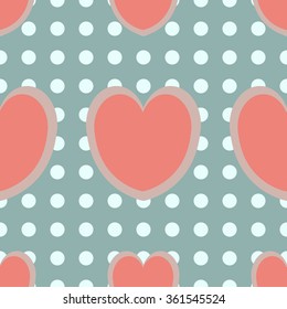 Seamless pattern with hearts. Vector repeating texture