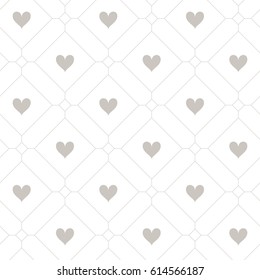 Seamless pattern with hearts. Vector repeating texture. Geometric polka dot. Simple stylish print for St. Valentine's Day