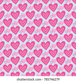 Seamless pattern with hearts. Seamless pattern with hearts. Vector Valentines day seamless pattern with hearts.