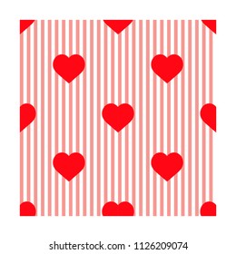 Seamless pattern with hearts. vector wallpaper, background textures. Valentines Day 