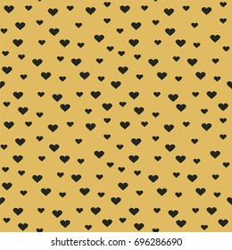 Seamless pattern with hearts in vintage colors