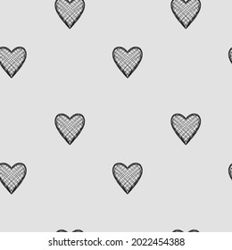 nahtloses Muster mit Herzen. Tapete. Hintergrund. Valentinstag.