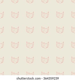 Seamless  pattern with hearts and wings. Vector repeating texture