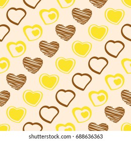 Seamless pattern with hearts for your design