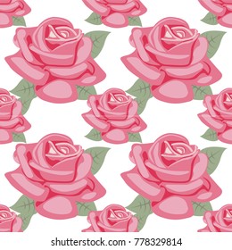 Seamless pattern with heart-shaped and Cherry ,valentines vector illustration
