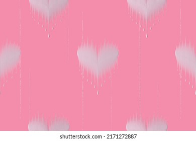 seamless pattern, Heart-shaped yarn ,pastel pink background
