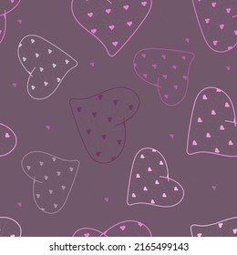 a seamless pattern of hearts.there are many hearts in every heart. the theme of love, celebration. high quality vector illustration. knitwear,wallpaper,packaging,background,print