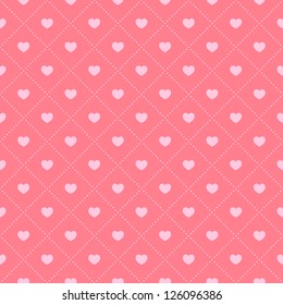 Seamless pattern with hearts.Vector illustration