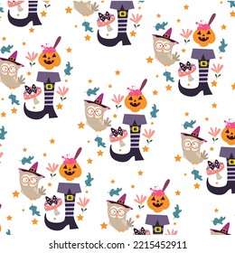 Seamless pattern with helloween perfect for wrapping paper
