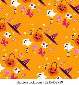 Seamless pattern with helloween perfect for wrapping paper