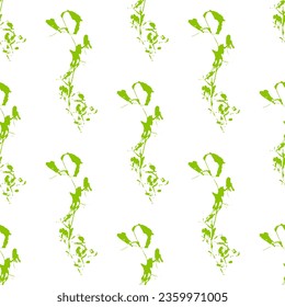 Seamless pattern with herbal elements. 
