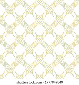 Seamless pattern with herbal elements. Decorative green leaf texture for wallpaper, textile, stationery, scrapbook, web, wrapping paper. Herbal background.
