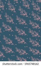 seamless pattern herbal nature decoration