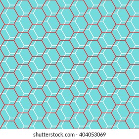 Seamless pattern with hexagon. Abstract background in blue color. Vector illustration. A good choice for the background display, website, flyers, brochures and presentations in a modern style