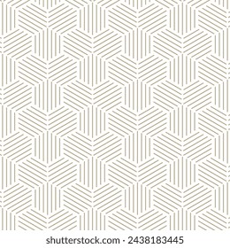 Seamless pattern of the Hexagon pattern, Abstract minimalistic modern background, Asian pattern, textile texture print design.