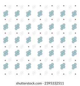 Seamless pattern - hexagon pattern background. The hexagon arrangement forms a beautiful design in pastel blue.