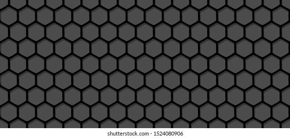Seamless pattern with hexagon grid cell on background. vector illustration
