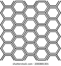 seamless pattern hexagon with honeycomb style, simple vector