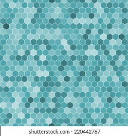 Seamless pattern of the hexagon mosaic tiles