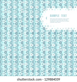 Seamless pattern with hexagon ornament, vector background. Place