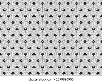 seamless pattern of the hexagon. vector background, illustration