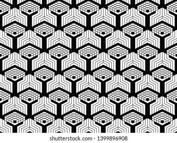 seamless pattern of the hexagon. vector background, illustration