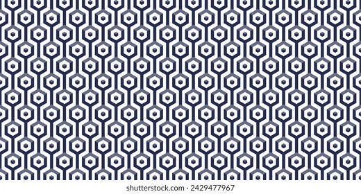 Seamless pattern of hexagonal block box vector illustration