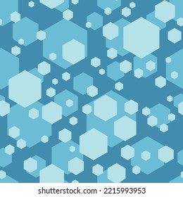 Seamless pattern with hexagonal chaotic ornament. Absrtact modern endless background. Vector illustration.