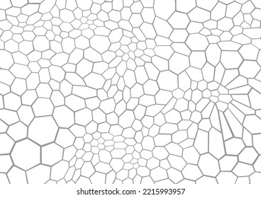 Seamless pattern with hexagonal flat ornament texture. Chaotic scales endless skin. Vector background.