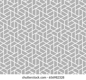 Seamless pattern with hexagonal geometric ornament. Abstract modern vector background.