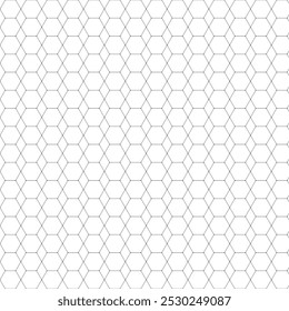 Seamless pattern of the hexagonal mosaics on a white background