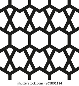 Seamless pattern of the hexagonal net