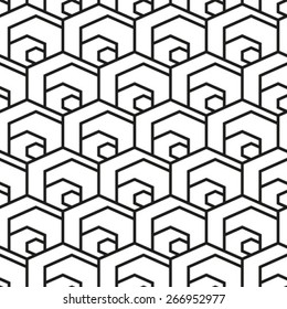 Seamless pattern of the hexagonal net