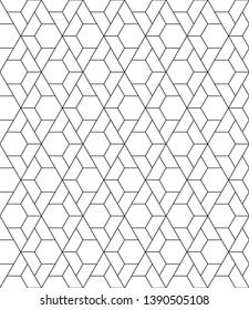 Seamless pattern of the hexagonal netting - Vector