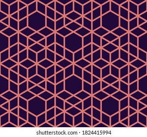 seamless pattern hexagonal pink purple, good for fabric, background, wallpaper etc