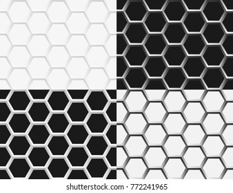 Seamless pattern of hexagons