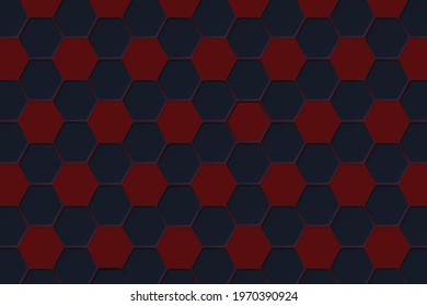 seamless pattern with hexagons, 3d pattern background,
maroon color combination.
