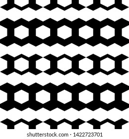 Seamless pattern. Hexagons, figures ornament. Polygons background. Hexahedrons, shapes wallpaper. Geometrical backdrop. Digital paper, web designing, textile print.