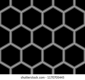 Seamless pattern with hexagons. Seamless geometric background.