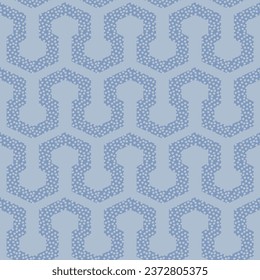 Seamless pattern with hexagons - hand drawn vector illustration. Flat color design.