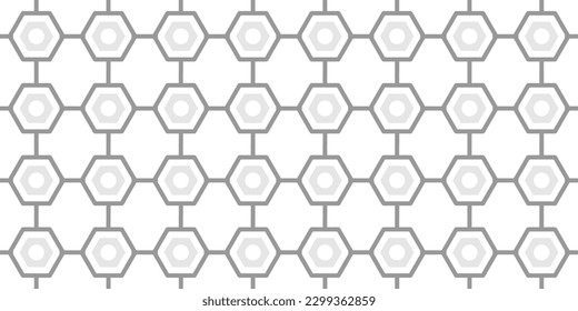 Seamless pattern of hexagons on a white background. Vector illustration