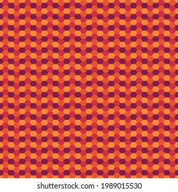 Patrón sin foco. Ornamento de hexágonos. Fondo de mosaicos. Papel tapiz de los hexaedros. Motivo étnico. Fondo geométrico. Papel digital. Diseño web geométrico. Impresión textil mosaica. Trabajo de vectores