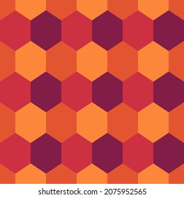 Seamless pattern. Hexagons ornament. Tiles background. Hexahedrons wallpaper. Ethnic motif. Geometrical backdrop. Digital paper. Geometric web designing. Mosaic textile print. Vector artwork.