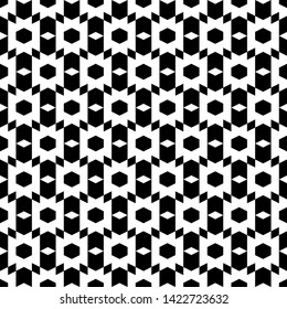 Seamless pattern. Hexagons, rhombuses, figures ornament. Geometrical backdrop. Abstract background. Polygons wallpaper. Digital paper, textile print, web design. Vector