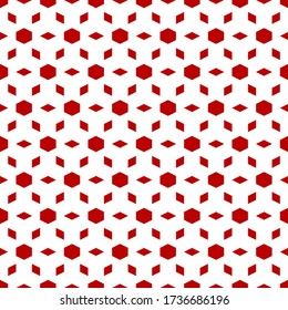 Seamless pattern. Hexagons, rhombuses ornament. Polygons background. Simple shapes wallpaper. Ethnic backdrop. Digital paper, web designing, textile print
