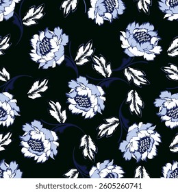seamless pattern hibiscus flower. Modern design for gift paper, fabric, wallpaper and others