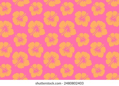 seamless pattern with hibiscus flowers for banners, cards, flyers, social media wallpapers, etc.