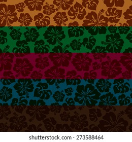 Seamless pattern with hibiscus flowers / seamless hibiscus flower background (Hawaiian pattern)  for design fabric,backgrounds, package, wrapping paper, covers, fashion